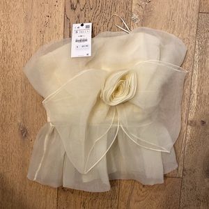 NWT Zara Organza tube top size Small  influencer favorite